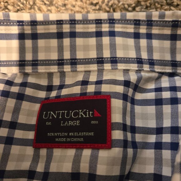 Lot of 2 Untuckit Button Down Shirts Mayolet Allendale L - Picture 3 of 5